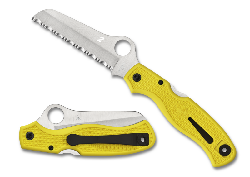 Spyderco Atlantic Salt Folding Knife, H2 Steel SpyderEdge, FRN Yellow, C89SYL