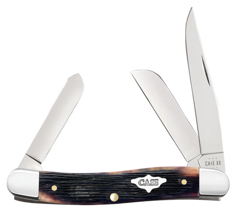 Boker Mini Trapper Pocket Knife Carbon Steel Blades Brown Jigged Bone  Handle - Morris