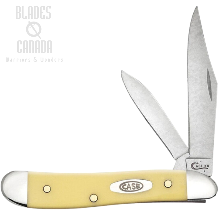 Case Peanut Slipjoint Folding Knife, Carbon, Synthetic Yellow, 00030