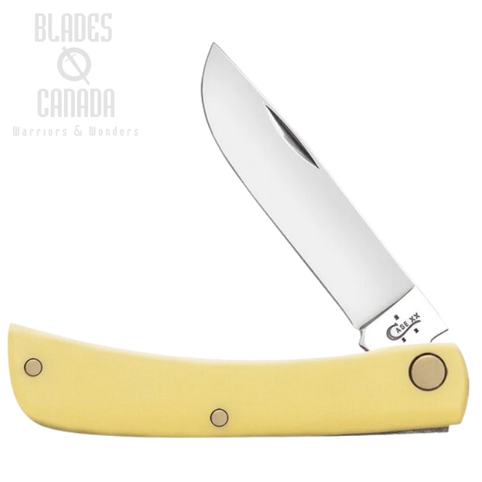 Case Sod Buster Jr Slipjoint Folding Knife, Carbon, Synthetic Yellow, 00032