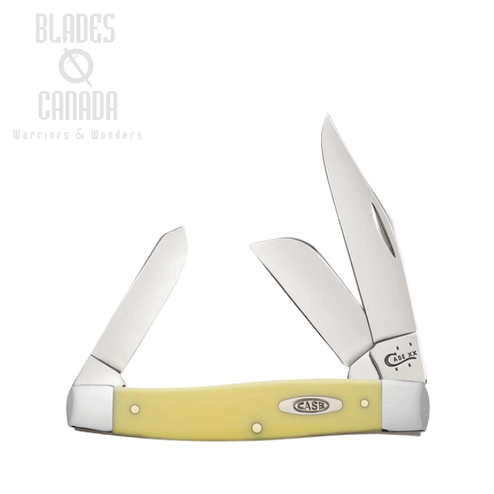 Case Large Stockman Slipjoint Folding Knife, Carbon, Synthetic Yellow, 00203