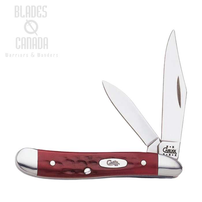 Case Peanut Slipjoint Folding Knife, Stainless Steel, Bone Red Pocket Worn, 00781