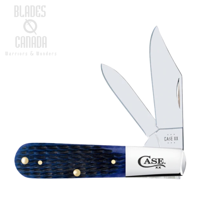 Case Barlow Slipjoint Folding Knife, Stainless, Jig Navy Blue Bone, 06894