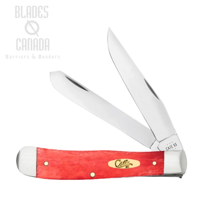 Case Trapper Slipjoint Folding Knife, Stainless, Dark Red Bone, 10760