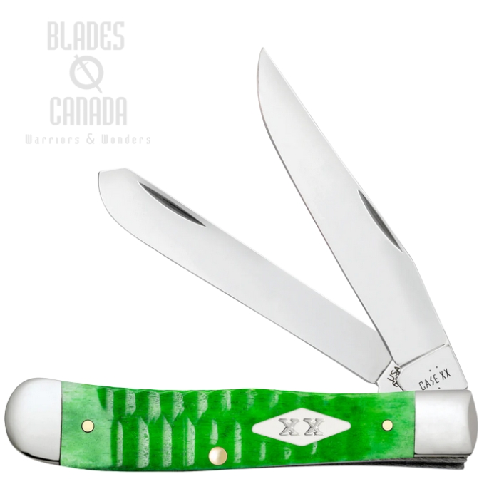 Case Trapper Gator Slipjoint Folding Knife, Tru-Sharp Stainless, Bone Bright Green, 11440 (image for) Case Trapper Gator Slipjoint Folding Knife, Tru-Sharp Stainless, Bone Bright Green, 11440