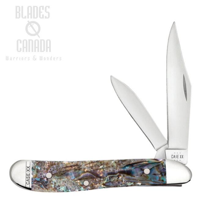 Case Peanut Slipjoint Folding Knife, Stainless Steel, Albalone Handle, 12025