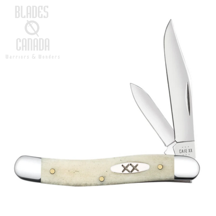 Case Medium Texas Jack Slipjoint Folding knife, Stainless, Smooth Natural Bone, 13315