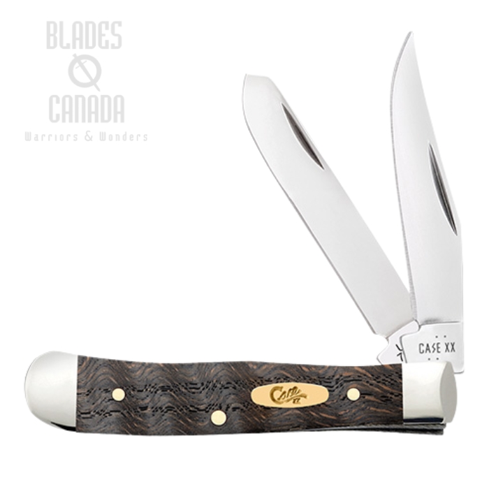 Case Tiny Trapper Slipjoint Folding Knife, Tru-Sharp Stainless, Wood Black Curly Oak, 14012 (image for) Case Tiny Trapper Slipjoint Folding Knife, Tru-Sharp Stainless, Wood Black Curly Oak, 14012
