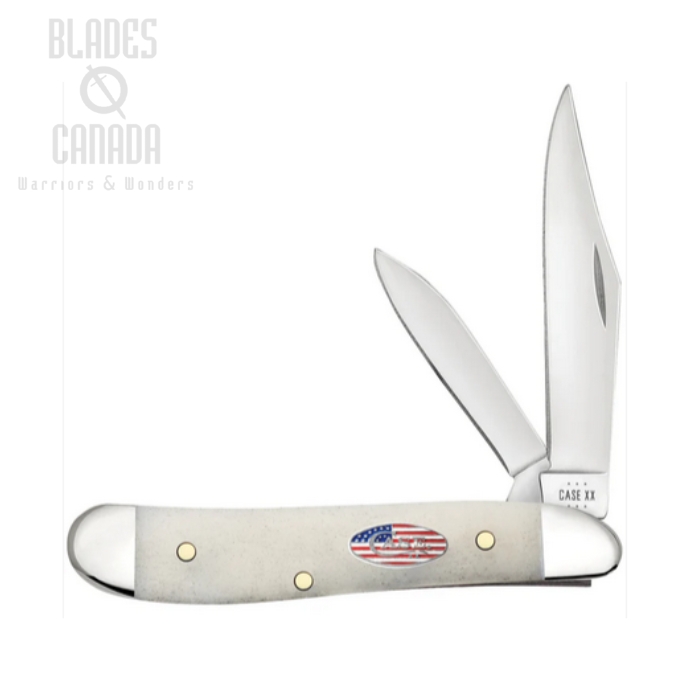 Case Peanut Slipjoint Folding Knife, Carbon, Smooth Natural Bone, 14094