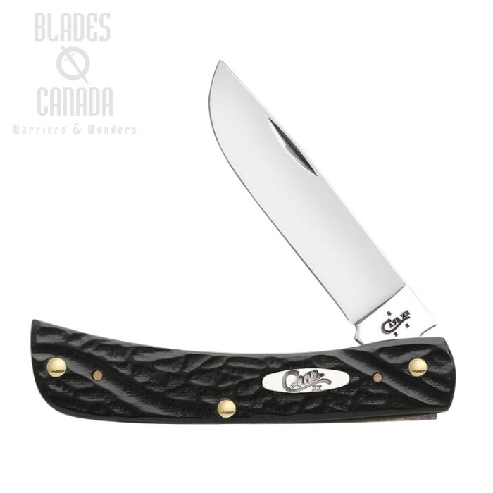 Case Sod Buster Jr Slipjoint Folding Knife, Stainless, Synthetic Jigged Rough Black Handle, 18229