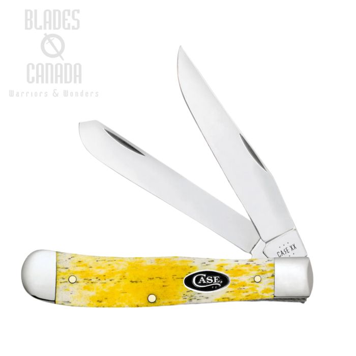 Case Trapper Slipjoint Folding Knife, Stainless, Smooth Yellow Bone, 20030