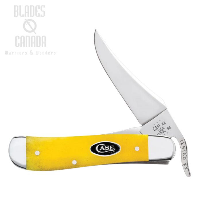 Case RussLock Folding Knife, Stainless, Smooth Yellow Bone, 20033