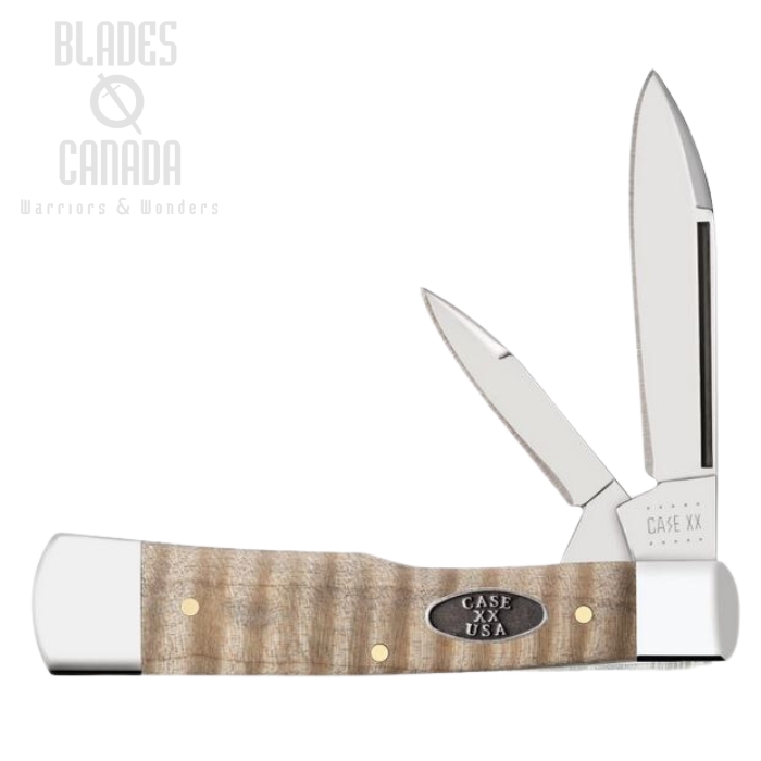 Case Knives Curly Maple Gunstock, Stainless, CA25945