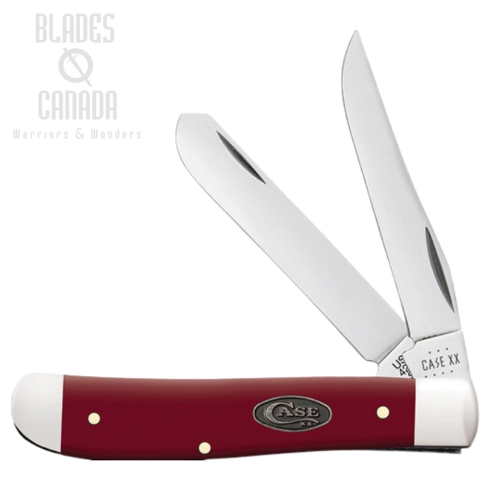 Case Mini Trapper Slipjoint Folding Knife, Stainless Steel, Mulberry Smooth Handles, 30461