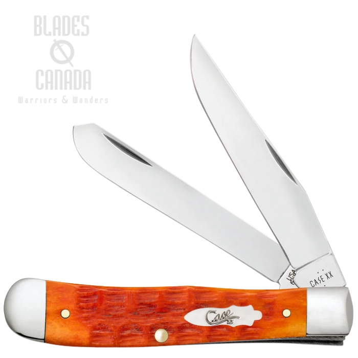 Case Crandall Trapper Slipjoint Folding Knife, Tru-Sharp Stainless, Bone Tequila Sunrise, 57530 (image for) Case Crandall Trapper Slipjoint Folding Knife, Tru-Sharp Stainless, Bone Tequila Sunrise, 57530