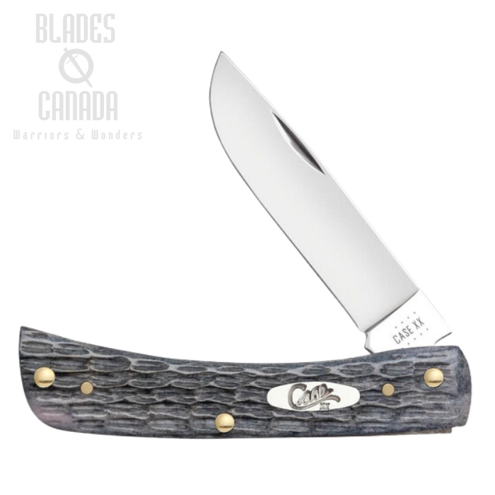 Case Sod Buster Jr Slipjoint Folding Knife, Stainless, Jig Gray Bone, 58412