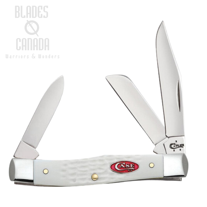 Case Medium Stockman Slipjoint Folding Knife, Stainless, Synthetic White, CA60184