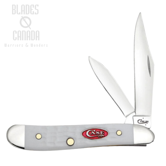 Case Peanut Slipjoint Folding Knife, Staniless, Synthetic White, 60188