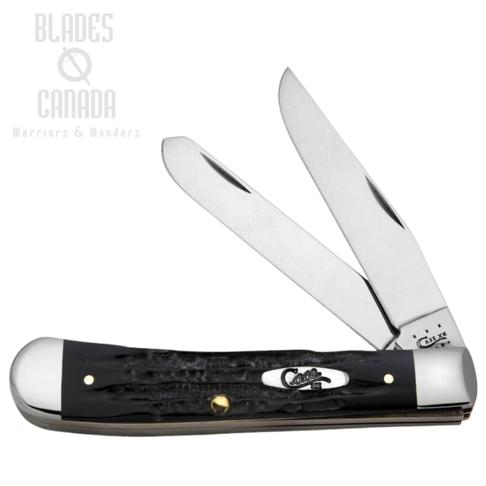 Case Trapper Slipjoint Folding Knife, Jigged Natural Buffalo Horn, 65010