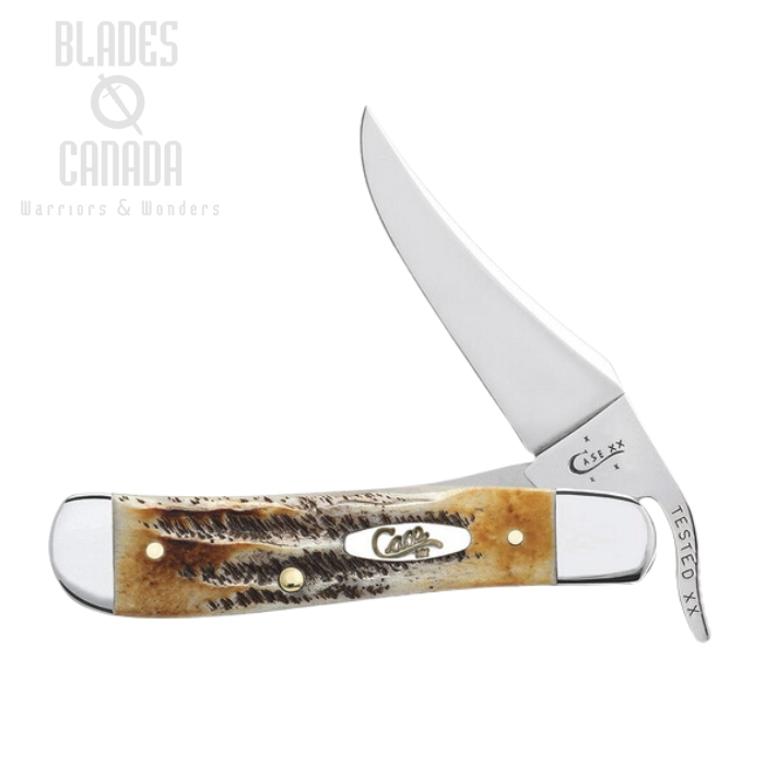 Case RussLock Folding Knife, Stainless, BoneStag, 65303