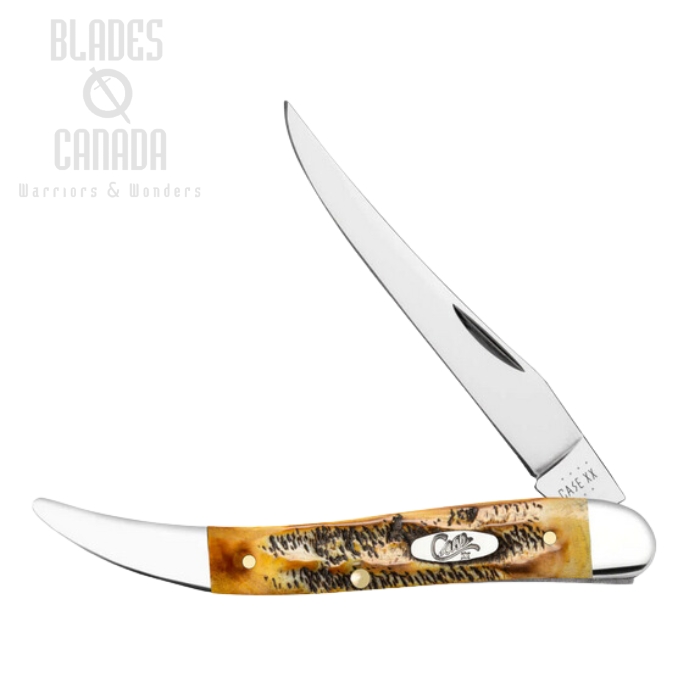 Case Medium Texas Toothpick Slipjoint Folding Knife, Stainless, BoneStag, 65328