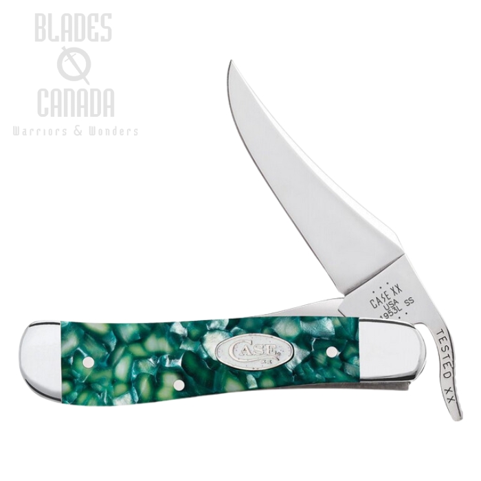 Case Russlock Folding Knife, Stainless Steel, SparXX Green Kirinite, 71383