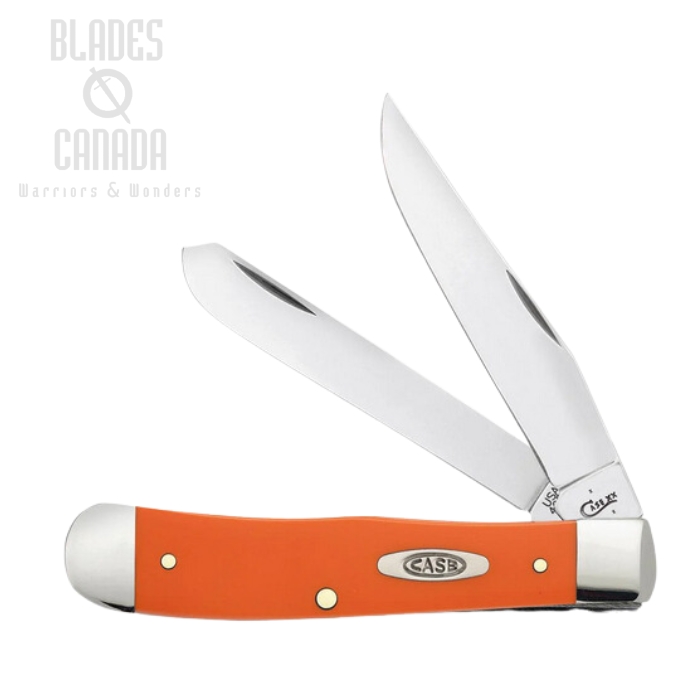 Case Trapper Slipjoint Folding Knife, Stainless, Synthetic Orange, 80500