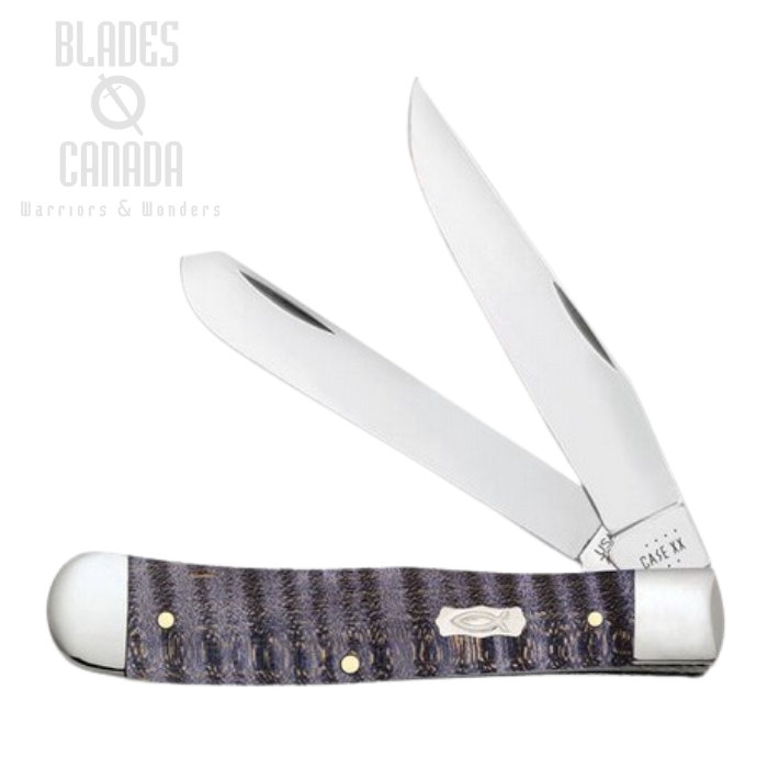 Case Smooth Trapper Slipjoint Folding Knife, Stainless, Purple Curly Maple, 80540