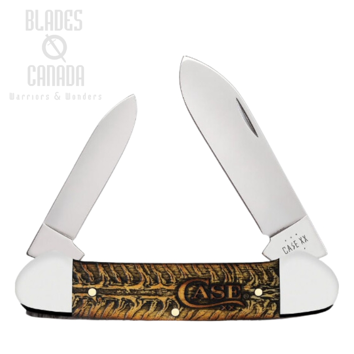 Case Canoe Slipjoint Folding Knife, Stainless Steel, Golden Pinecone Natural Bone, 81802