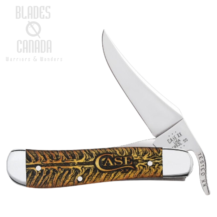 Case RussLock Folding Knife, Stainless Steel, Golden Pinecone Natural Bone, 81803