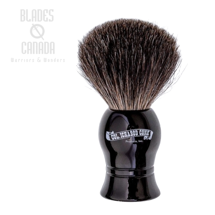 Col. Conk Standard Pure Badger Brush, Black Resin, 1001 (image for) Col. Conk Standard Pure Badger Brush, Black Resin, 1001
