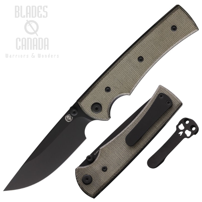 Chaves Liberation 229 Folding Knife, Elmax Black Drop Point, Micarta Green, 14452 (image for) Chaves Liberation 229 Folding Knife, Elmax Black Drop Point, Micarta Green, 14452