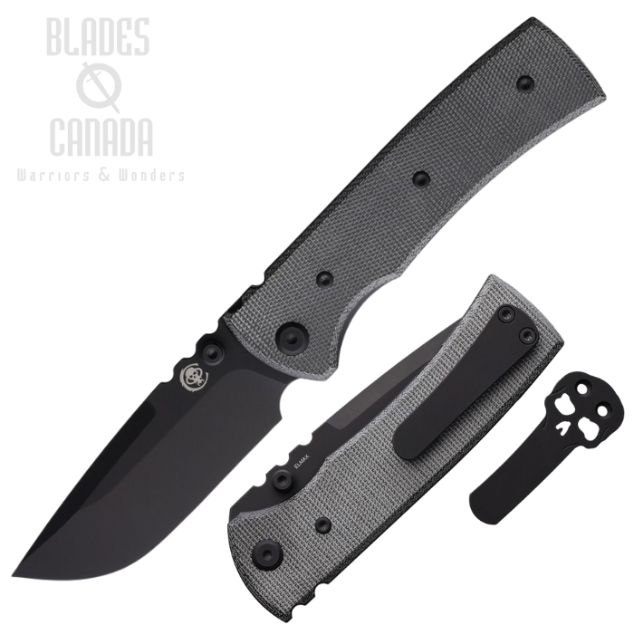 Chaves Knives Redencion 229 Folding Knife, Elmax Black Drop Point, Micarta Black, CHAV14232