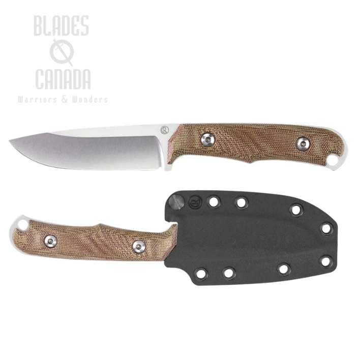 Chris Reeve Backpacker Drop Point Fixed Blade Knife, CPM Magnacut, Canvas Micarta Natural, Kydex Sheath, BPR-1001 (image for) Chris Reeve Backpacker Drop Point Fixed Blade Knife, CPM Magnacut, Canvas Micarta Natural, Kydex Sheath, BPR-1001