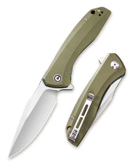 CIVIVI Baklash Flipper Folding Knife, G10 Green, C801A