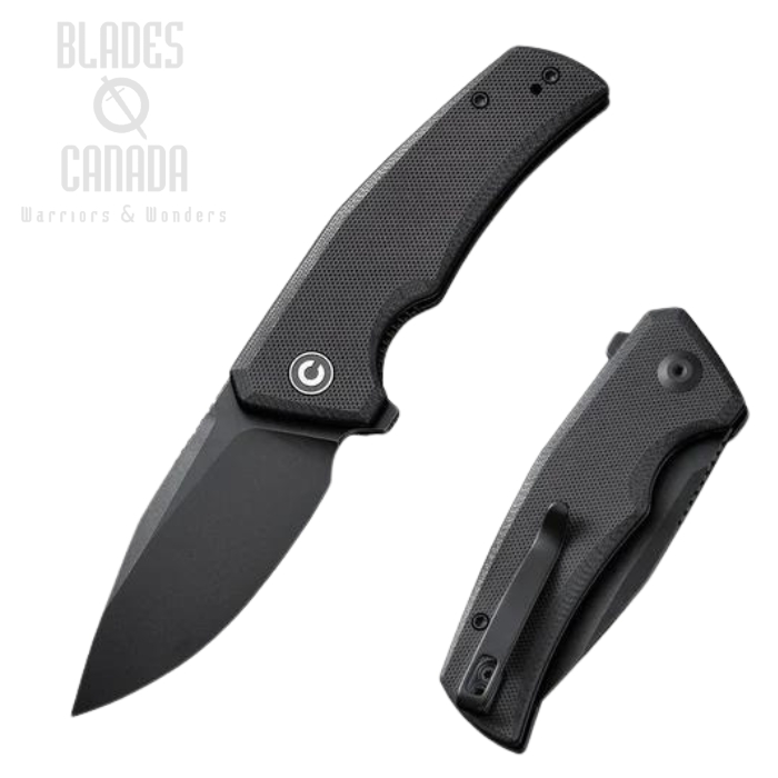 CIVIVI Regulatron Flipper Folding Knife, Nitro-V Black, G10 Black, C23006-1