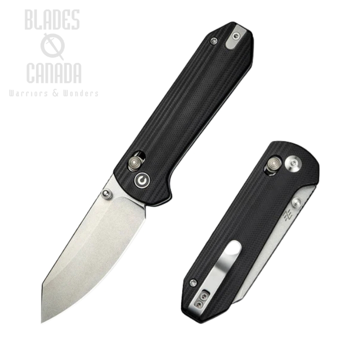 CIVIVI Yonder Crossbar Lock Folding Knife, 14C28N SW, G10 Black, C23073-1