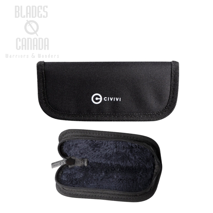 CIVIVI Black Nylon Zippered Pouch w/Polishing Cloth, C-01