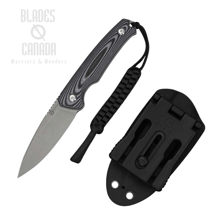 CIVIVI Altus Fixed Blade Knife, 14C28N Gray SW, G10 Gray/Black, Kydex Sheath, C20076B-2 (image for) CIVIVI Altus Fixed Blade Knife, 14C28N Gray SW, G10 Gray/Black, Kydex Sheath, C20076B-2