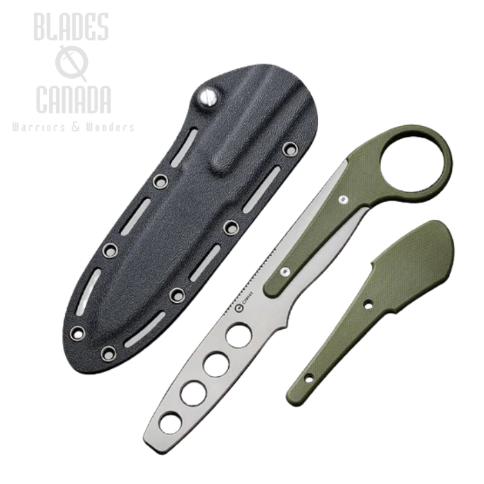 CIVIVI Varius Fixed Blade Trainer, D2 SW Dull, G10 OD Green, C22009C-2