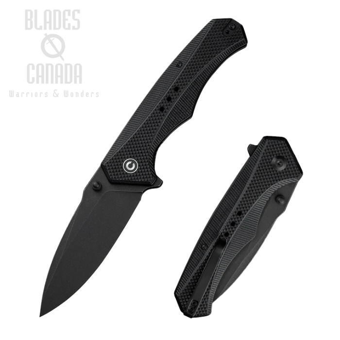 CIVIVI Photonix Flipper Folding Knife, 14C28N Black, G10 Black, C23081B-1