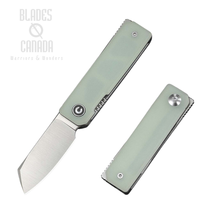 CIVIVI Kukei Front Flipper Folding Knife, Nitro-V Satin, G10 Natural, C25036-2 (image for) CIVIVI Kukei Front Flipper Folding Knife, Nitro-V Satin, G10 Natural, C25036-2