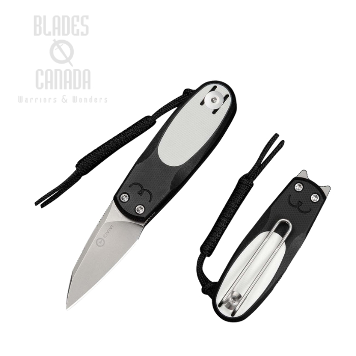 CIVIVI Purr Flipper Slipjoint Folding Knife, Nitro-V Stonewashed, G10 Black/White, C25054-2 (image for) CIVIVI Purr Flipper Slipjoint Folding Knife, Nitro-V Stonewashed, G10 Black/White, C25054-2