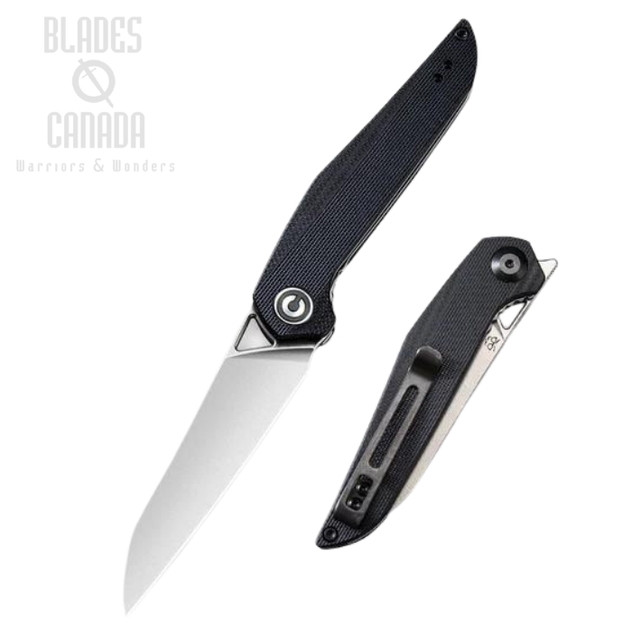 CIVIVI Mckenna Flipper Folding Knife, D2, G10 Black, 905C