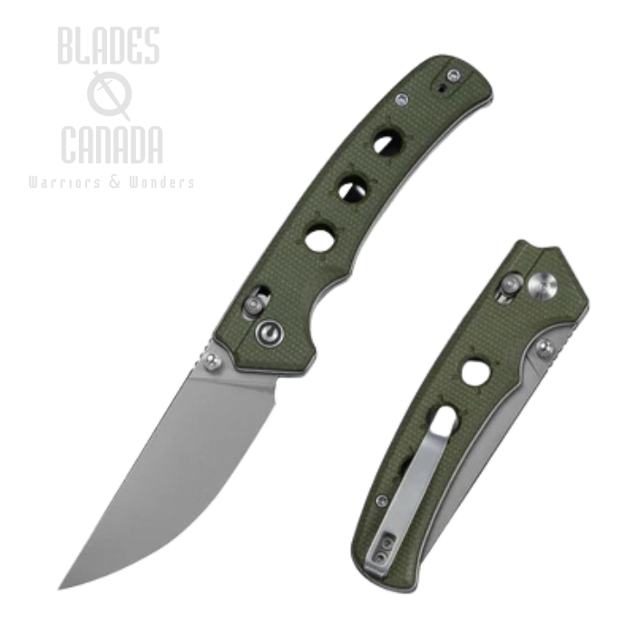 CIVIVI Noctis Crossbar Lock Folding Knife, Nitro-V Stonewash, Micarta Olive, C24020C-3 CIVIVI Noctis Crossbar Lock Folding Knife, Nitro-V Stonewash, Micarta Olive, C24020C-3