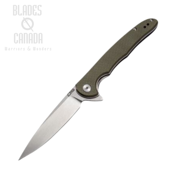 CJRB Briar Flipper Folding Knife, D2, Green G10, J1902GNF