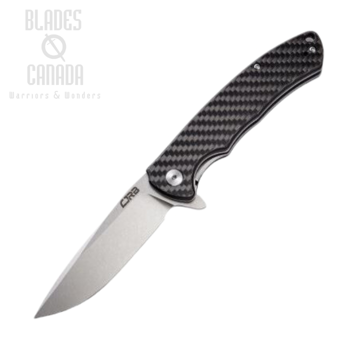 CJRB Taiga Flipper Folding Knife, D2, Carbon Fiber, J1903CF