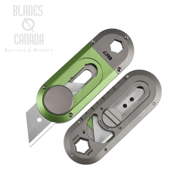 CJRB Breeze EDC Pocket Tool, Titanium/Aluminum Green, J1941G-GN