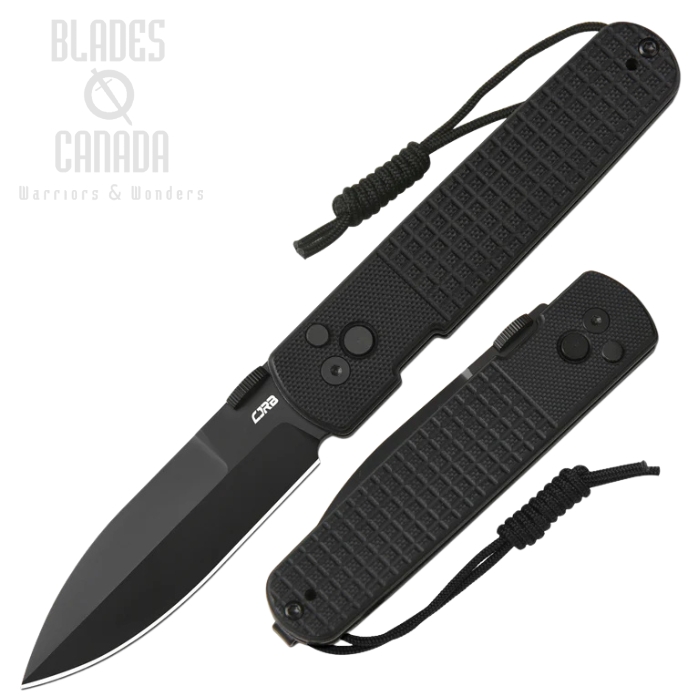 CJRB Locust Button Lock Folding Knife, AR-RPM9 Black, G10 Black, J1951-BBK