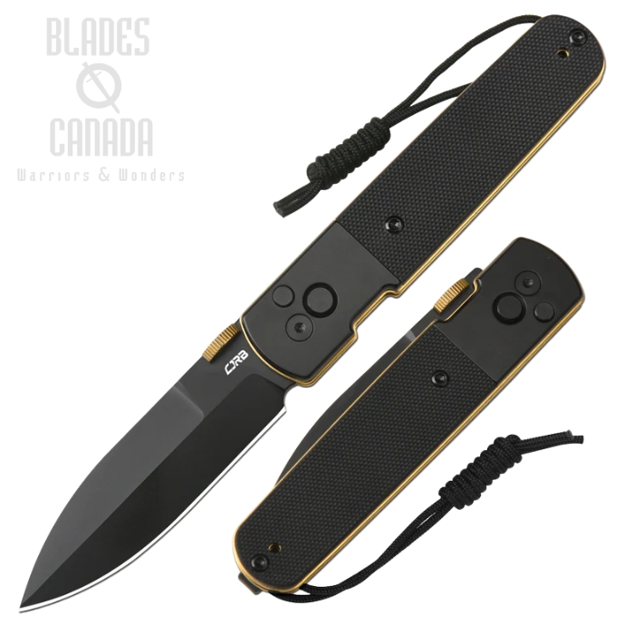 CJRB Locust Button Lock Folding Knife, AR-RPM9 Black, Steel/G10 Black, J1951-BG